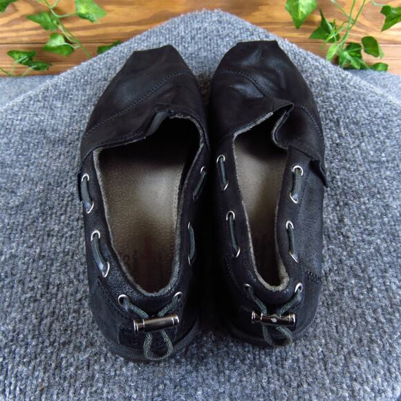 Bobs By Skechers Women's Memory Foam Boat Shoe Black Synthetic Sz 9 Medium Used - Picture 4 of 7